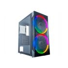 GABINETE GAMER MICRO ATX/  ATX/ ITX SEM FONTE ANJO DE COMBATE IV CG-04A1 PRETO K-MEX